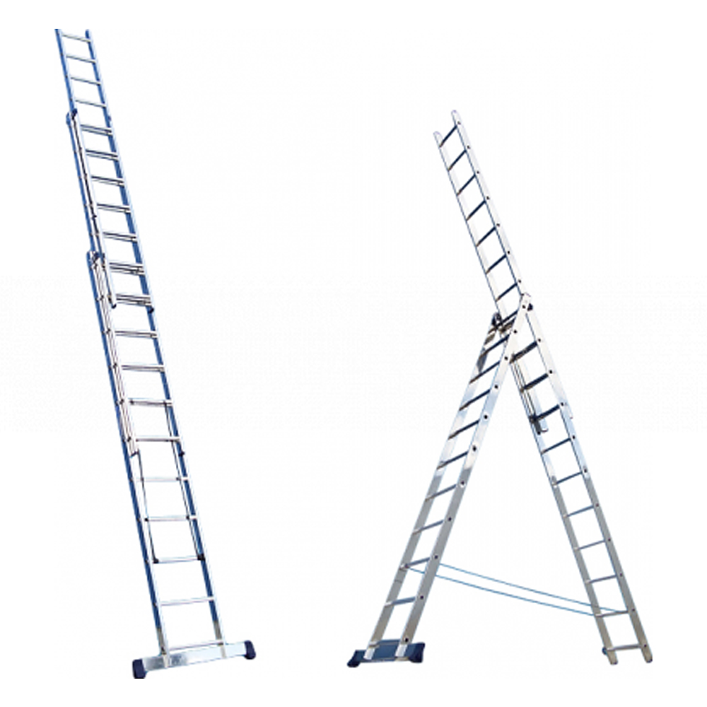 картинка Лестница Алюминиевая трёхсекционная ЛА 3*8 от магазина Пермская Тепловая компания