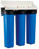 Магистральный 3-ой фильтр для холодной воды 20L большой производительности с картриджем- 1" (синяя колба)